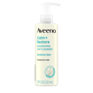 Aveeno Calm + Restore Light Nourishing Oat Facial Cleanser, 7.8 fl. oz