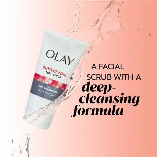 Olay Regenerist Detoxifying Pore Scrub Facial Cleanser, 5.0 fl oz - A Face Wash Appropriate for All Pores and skin Varieties