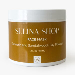 Turmeric and Sandalwood Clay Powder Face Masks – Controls Oil, Exfoliates, and Unclogs Pores – 4oz